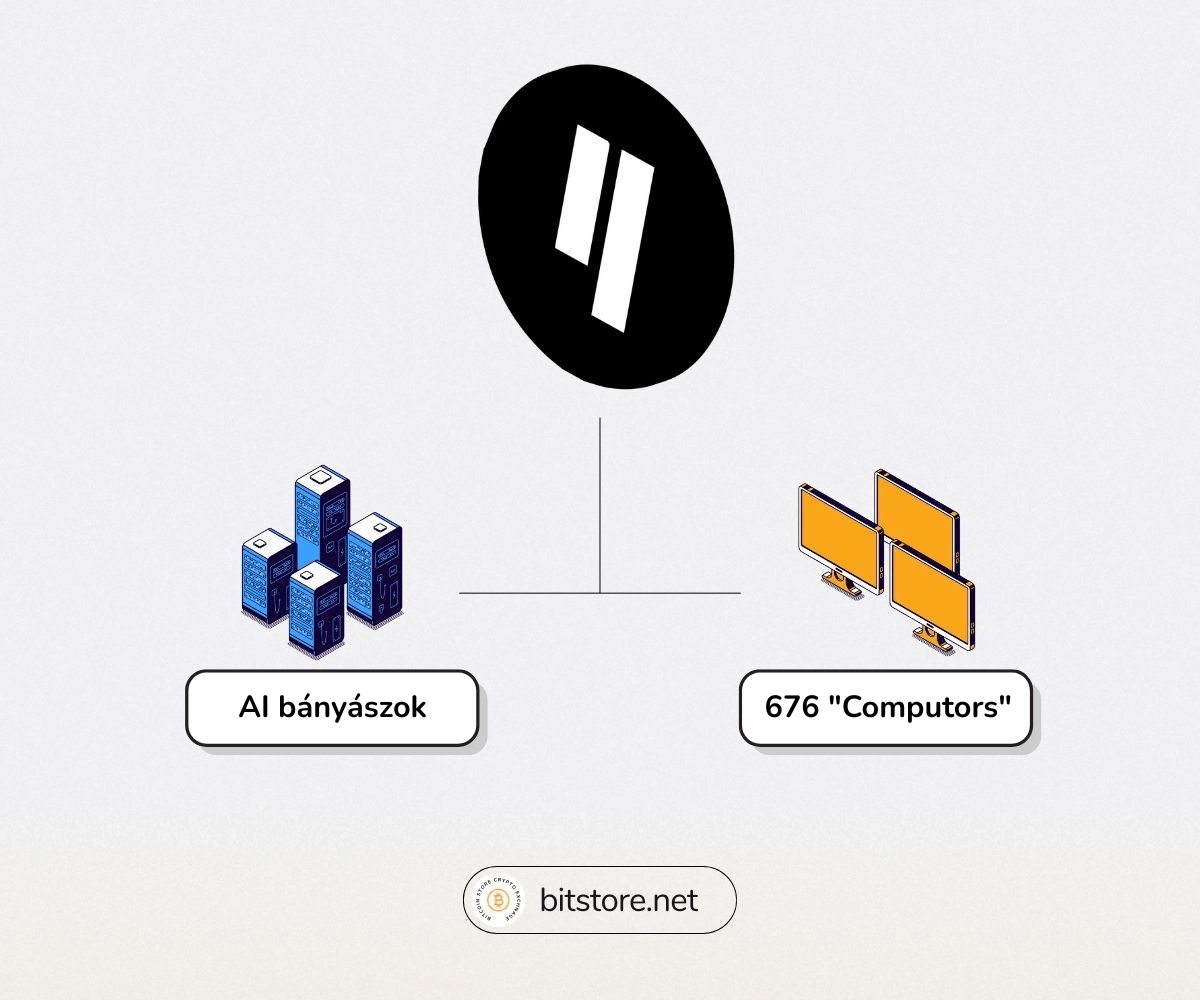 Az infografika bemutatja, hogyan működik a Qubic hálózat és annak natív tokenje.