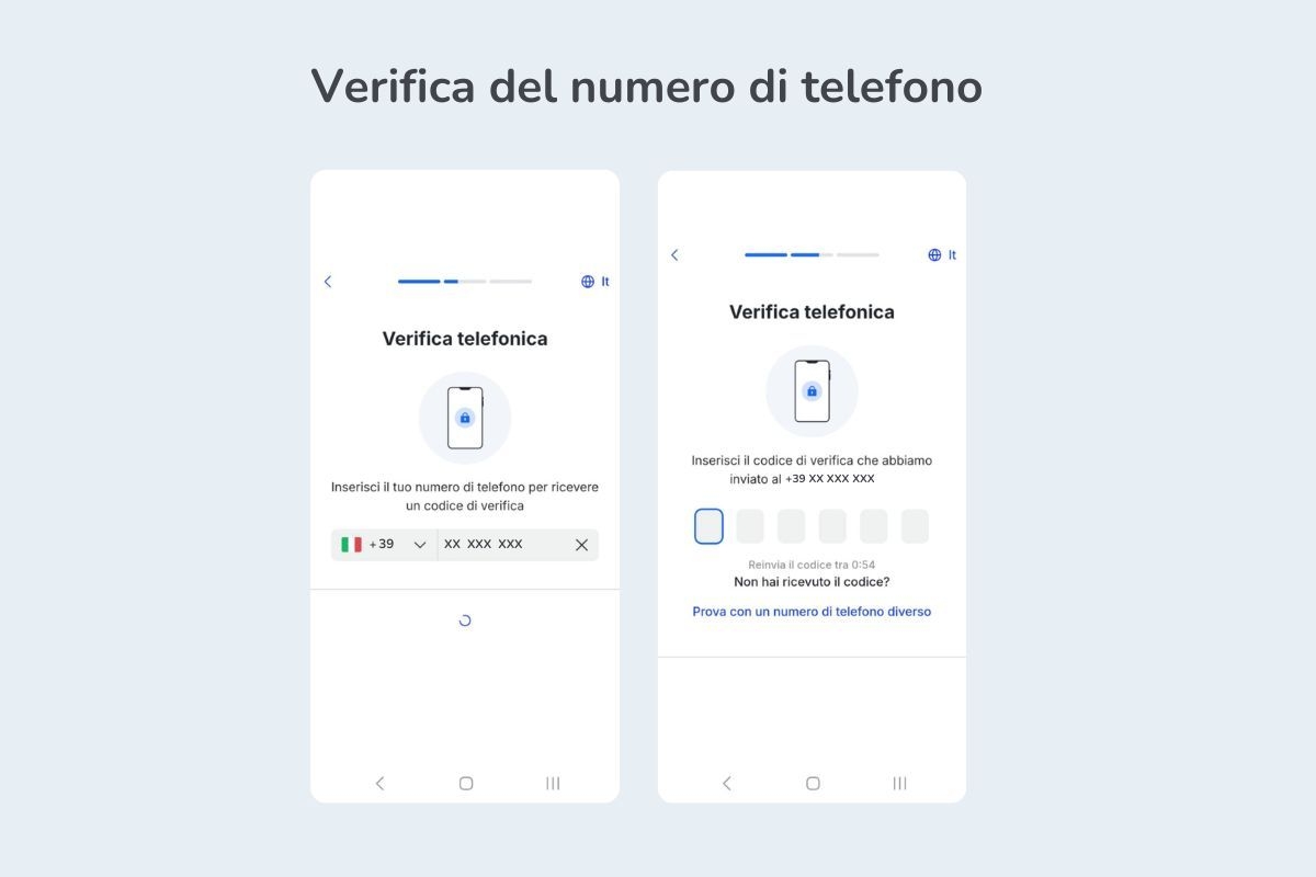 L'immagine mostra come verificare il numero di telefono
