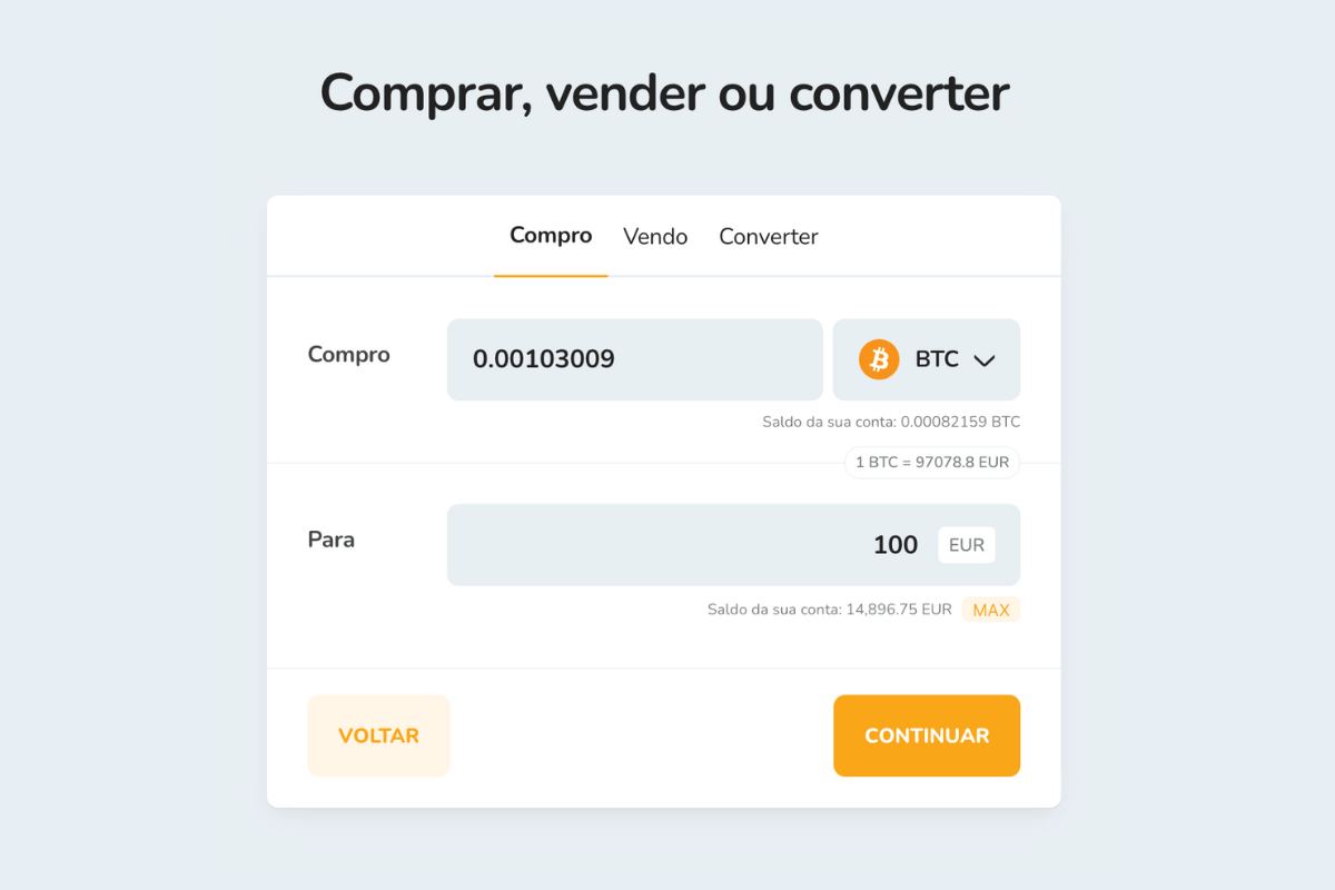 Comprar Bitcoin (BTC) por Euro (EUR) na exchange Bitcoin Store