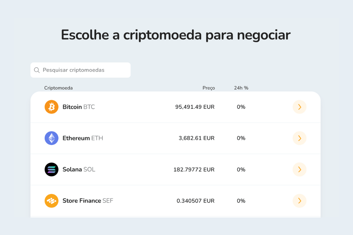 Lista de mais de 170 criptomoedas disponíveis para compra na exchange Bitcoin Store