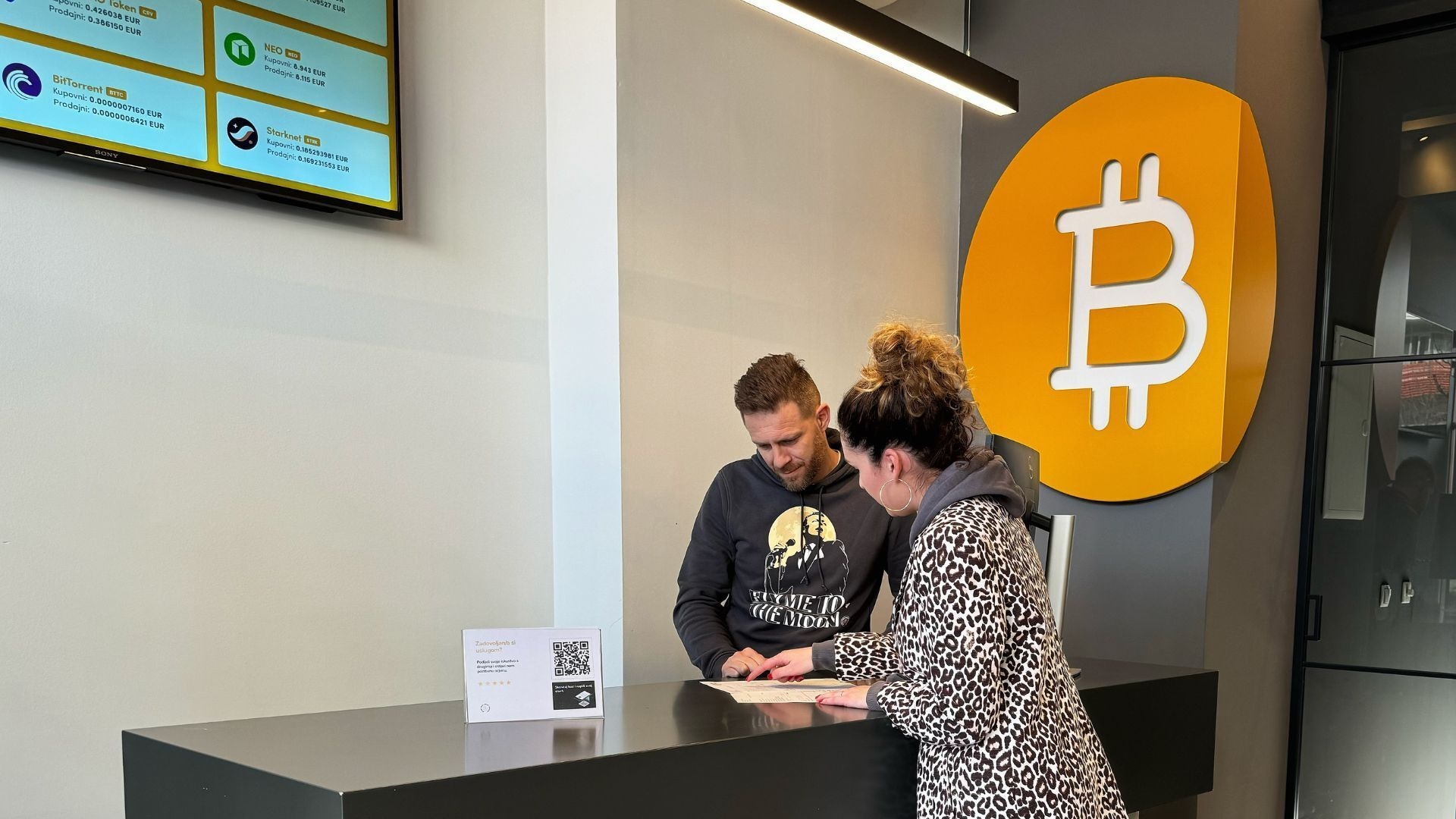The image shows the Bitcoin Store branch in Split.
