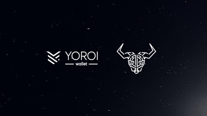 Bijeli logo Yoroi kripto digitalnog novčanika za pohranu Cardana.