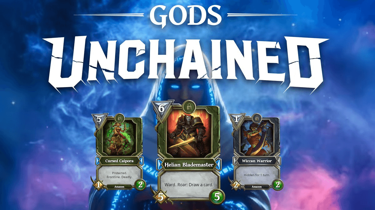 Cover and logo of the NFT game Gods Unchained.